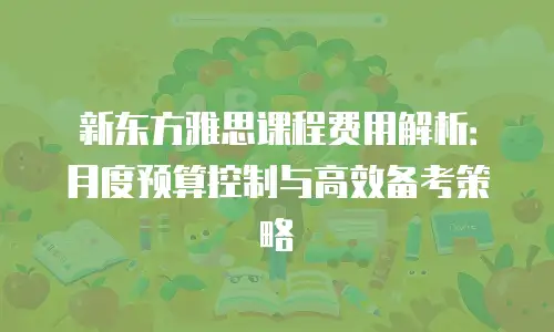 新东方雅思课程费用解析：月度预算控制与高效备考策略