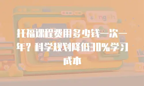 托福课程费用多少钱一次一年？科学规划降低30%学习成本