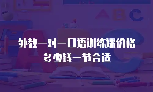 外教一对一口语训练课价格多少钱一节合适