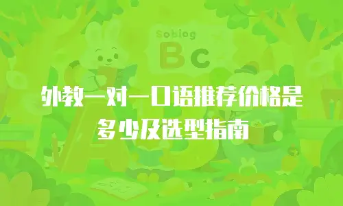 外教一对一口语推荐价格是多少及选型指南