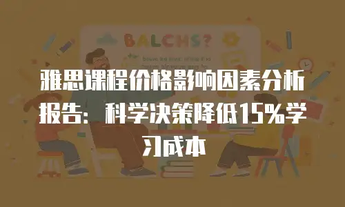 雅思课程价格影响因素分析报告：科学决策降低15%学习成本
