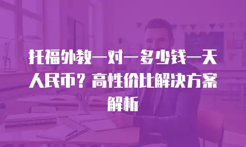 托福外教一对一多少钱一天人民币？高性价比解决方案解析