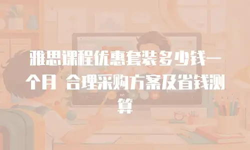 雅思课程优惠套装多少钱一个月 合理采购方案及省钱测算