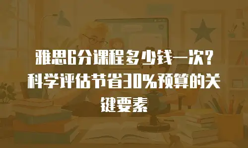 雅思6分课程多少钱一次？科学评估节省30%预算的关键要素