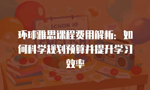环球雅思课程费用解析：如何科学规划预算并提升学习效率
