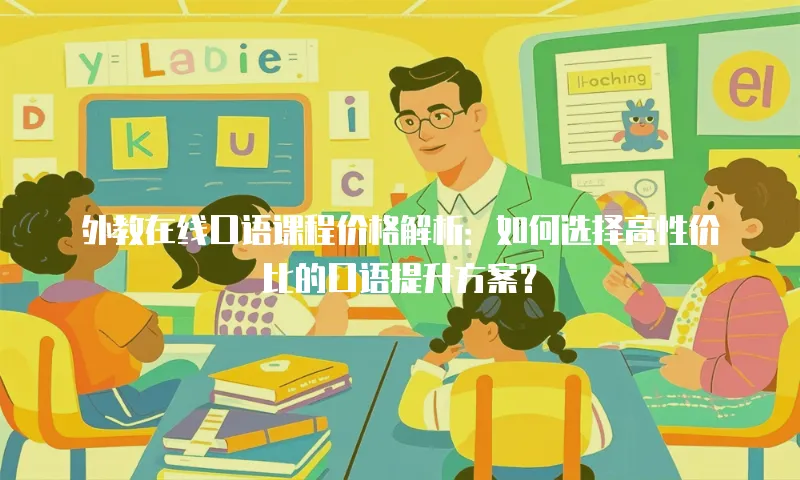 外教在线口语课程价格解析：如何选择高性价比的口语提升方案？