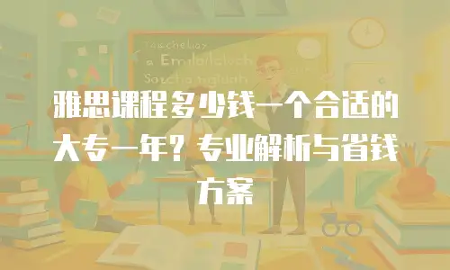 雅思课程多少钱一个合适的大专一年？专业解析与省钱方案