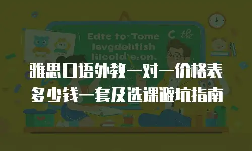 雅思口语外教一对一价格表多少钱一套及选课避坑指南
