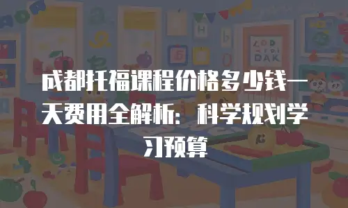 成都托福课程价格多少钱一天费用全解析：科学规划学习预算