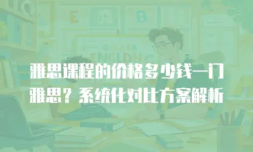 雅思课程的价格多少钱一门雅思？系统化对比方案解析