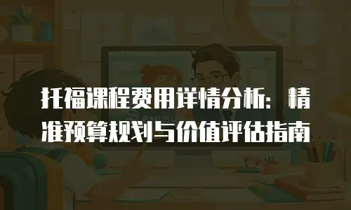 托福课程费用详情分析：精准预算规划与价值评估指南