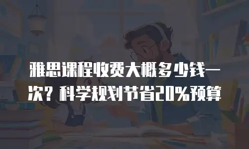 雅思课程收费大概多少钱一次？科学规划节省20%预算