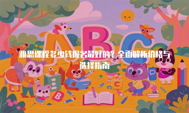 雅思课程多少钱报名最好的？全面解析价格与选择指南