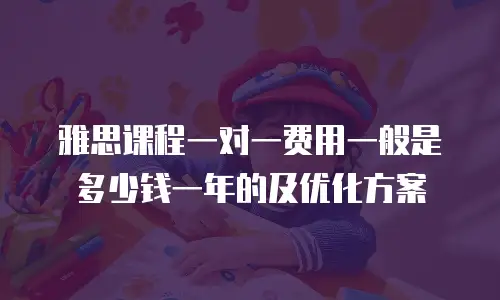 雅思课程一对一费用一般是多少钱一年的及优化方案