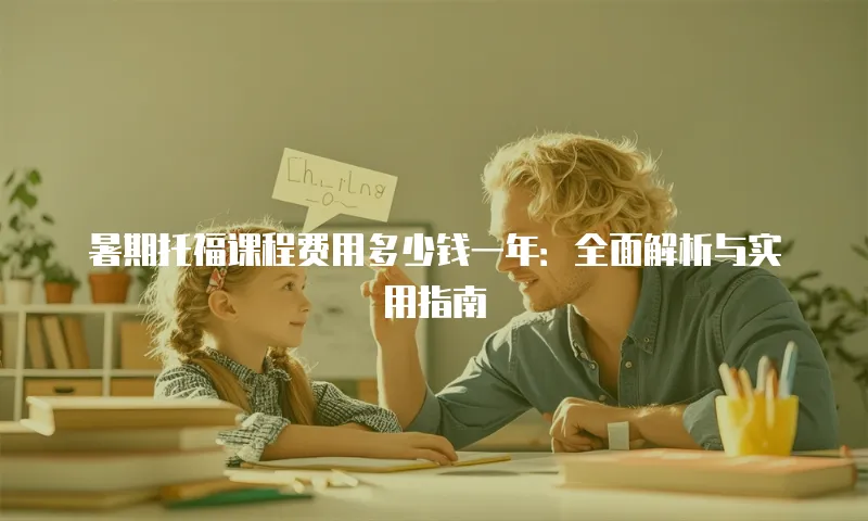 暑期托福课程费用多少钱一年：全面解析与实用指南