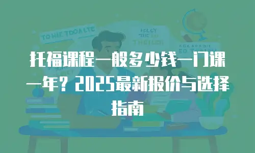 托福课程一般多少钱一门课一年？2025最新报价与选择指南