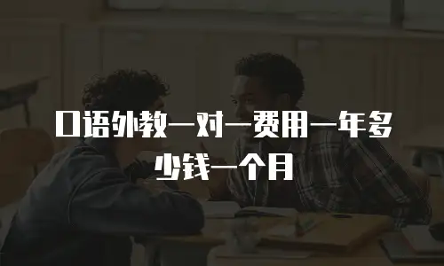 口语外教一对一费用一年多少钱一个月