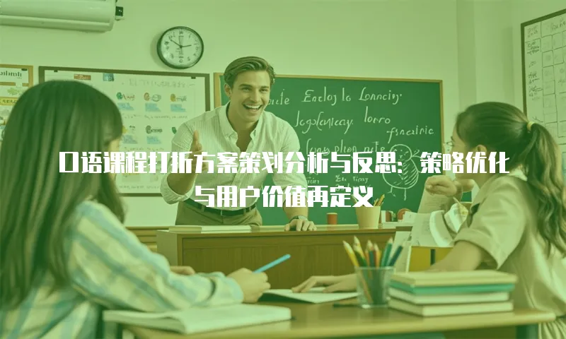 口语课程打折方案策划分析与反思：策略优化与用户价值再定义