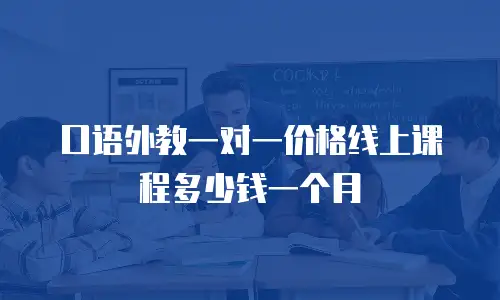 口语外教一对一价格线上课程多少钱一个月
