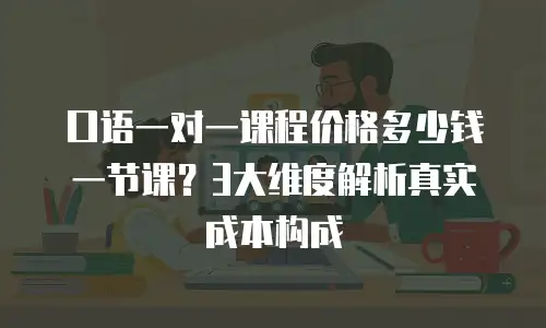 口语一对一课程价格多少钱一节课？3大维度解析真实成本构成
