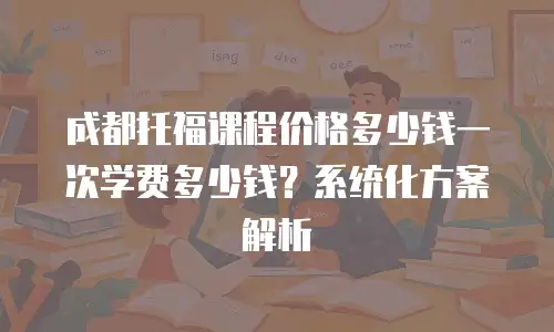 成都托福课程价格多少钱一次学费多少钱？系统化方案解析