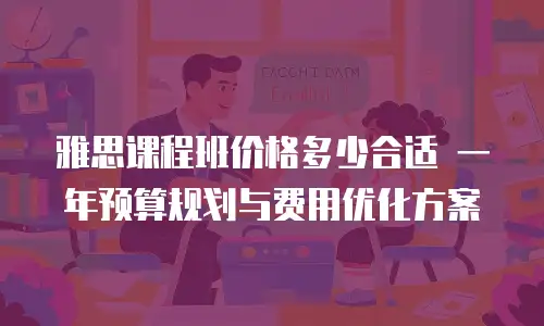 雅思课程班价格多少合适 一年预算规划与费用优化方案