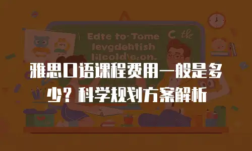 雅思口语课程费用一般是多少？科学规划方案解析