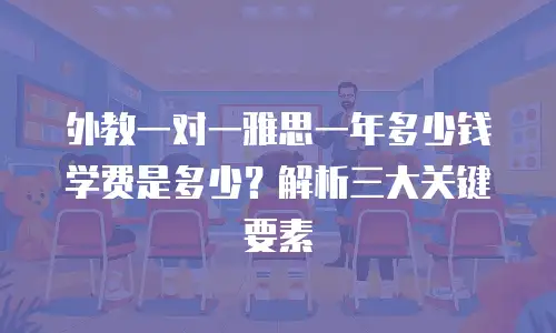 外教一对一雅思一年多少钱学费是多少？解析三大关键要素