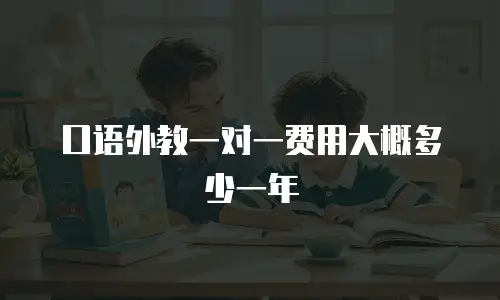口语外教一对一费用大概多少一年