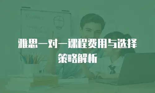 雅思一对一课程费用与选择策略解析