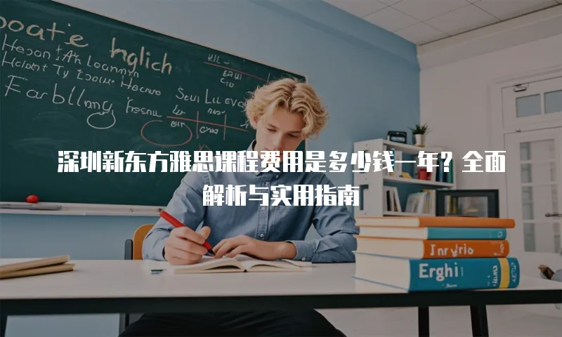 深圳新东方雅思课程费用是多少钱一年？全面解析与实用指南