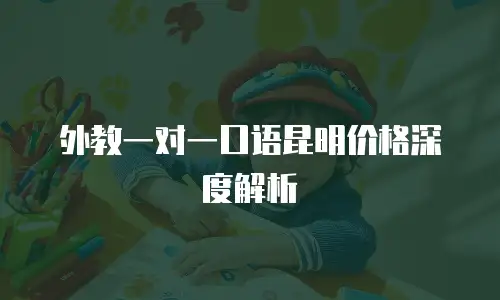 外教一对一口语昆明价格深度解析