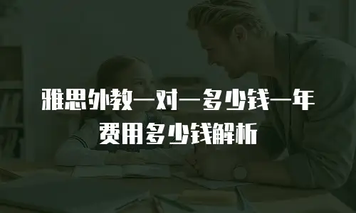 雅思外教一对一多少钱一年费用多少钱解析