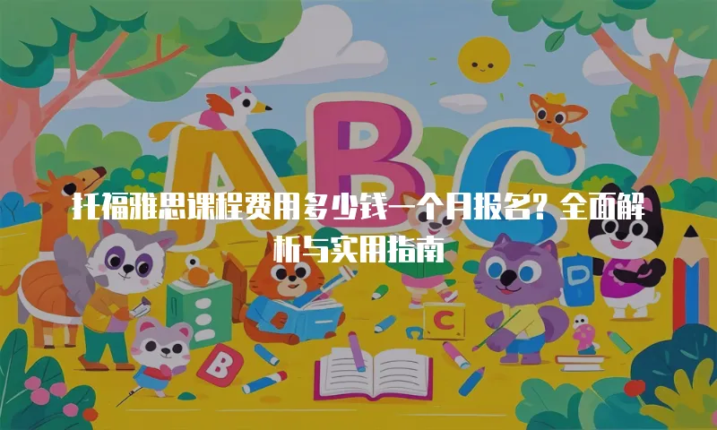 托福雅思课程费用多少钱一个月报名？全面解析与实用指南