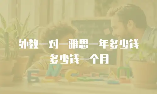 外教一对一雅思一年多少钱多少钱一个月