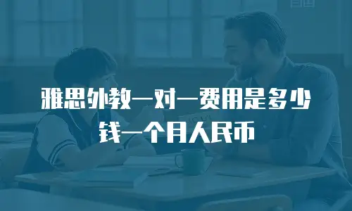 雅思外教一对一费用是多少钱一个月人民币