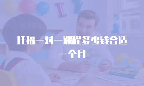 托福一对一课程多少钱合适一个月