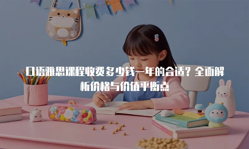 口语雅思课程收费多少钱一年的合适？全面解析价格与价值平衡点