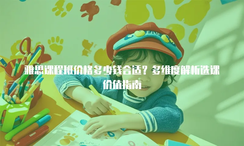 雅思课程班价格多少钱合适？多维度解析选课价值指南