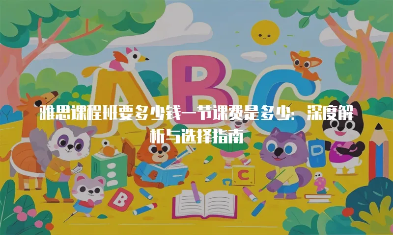 雅思课程班要多少钱一节课费是多少：深度解析与选择指南