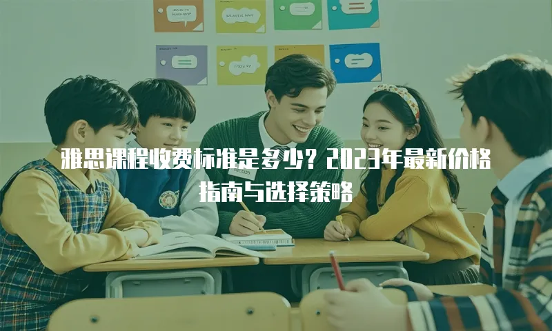 雅思课程收费标准是多少？2023年最新价格指南与选择策略