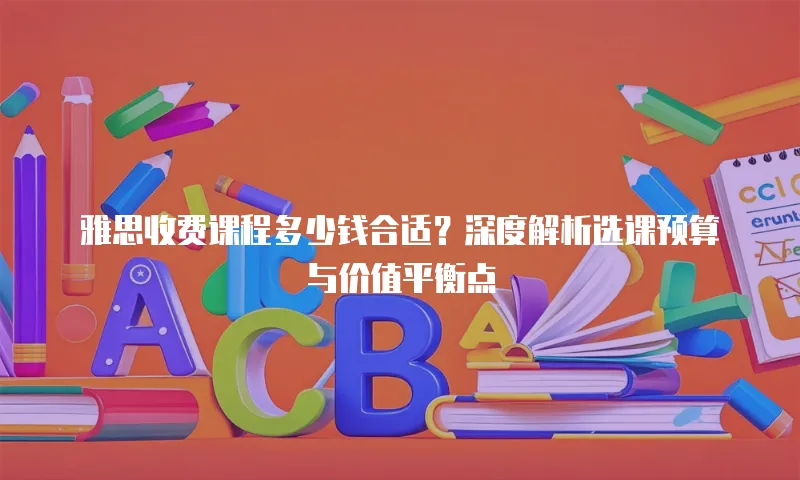 雅思收费课程多少钱合适？深度解析选课预算与价值平衡点