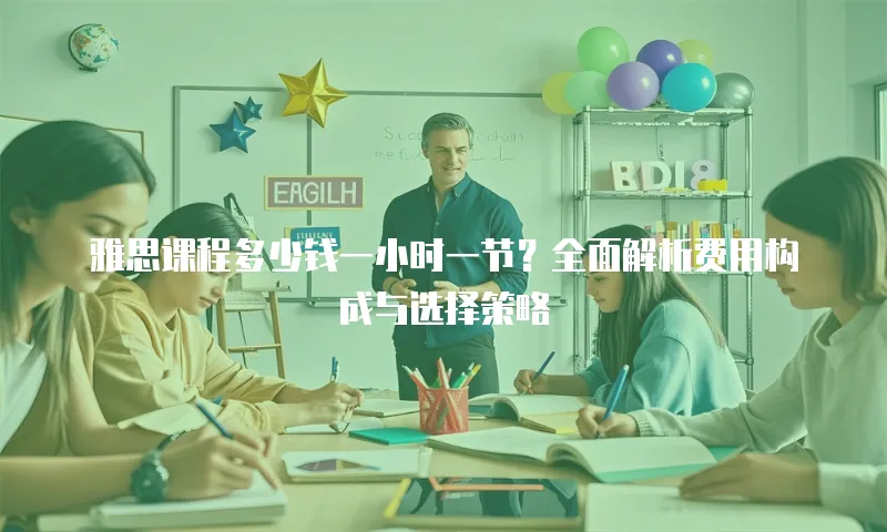雅思课程多少钱一小时一节？全面解析费用构成与选择策略