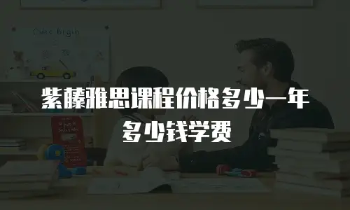 紫藤雅思课程价格多少一年多少钱学费