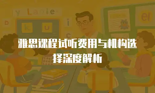 雅思课程试听费用与机构选择深度解析