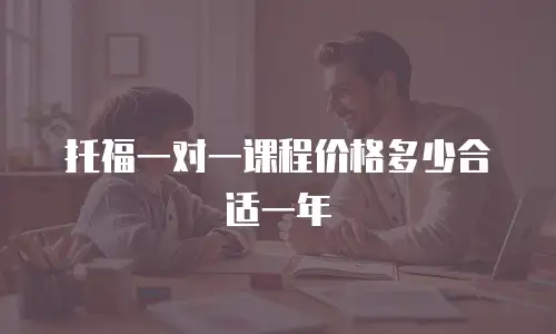 托福一对一课程价格多少合适一年