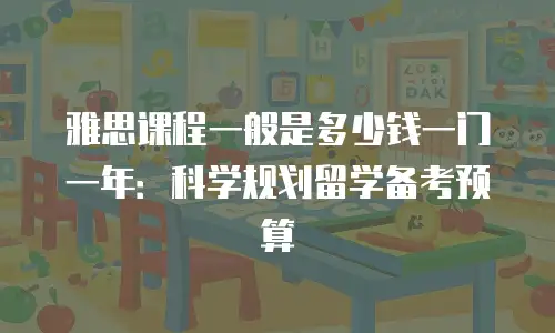 雅思课程一般是多少钱一门一年：科学规划留学备考预算