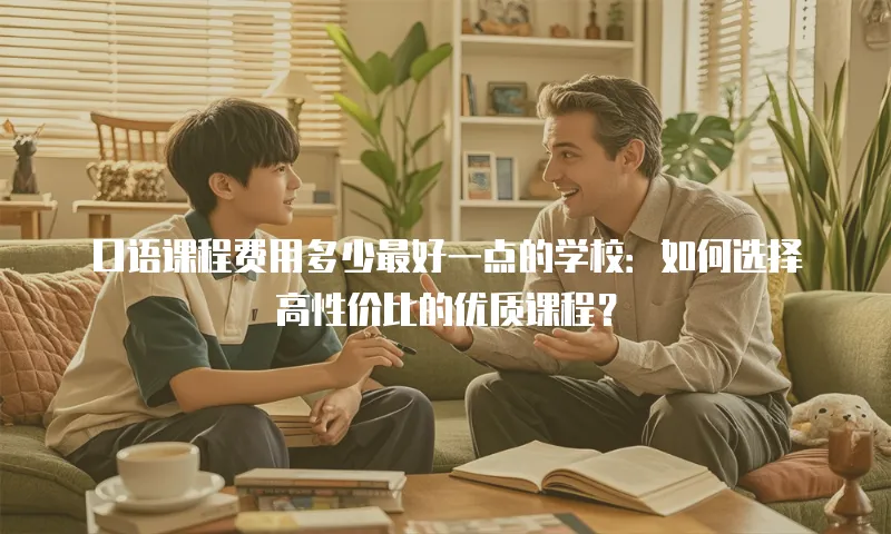 口语课程费用多少最好一点的学校：如何选择高性价比的优质课程？