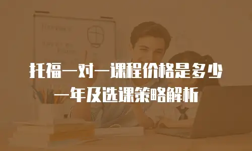托福一对一课程价格是多少一年及选课策略解析