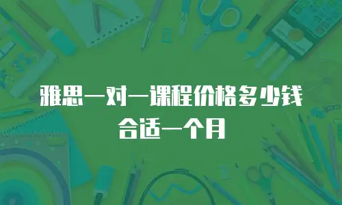 雅思一对一课程价格多少钱合适一个月